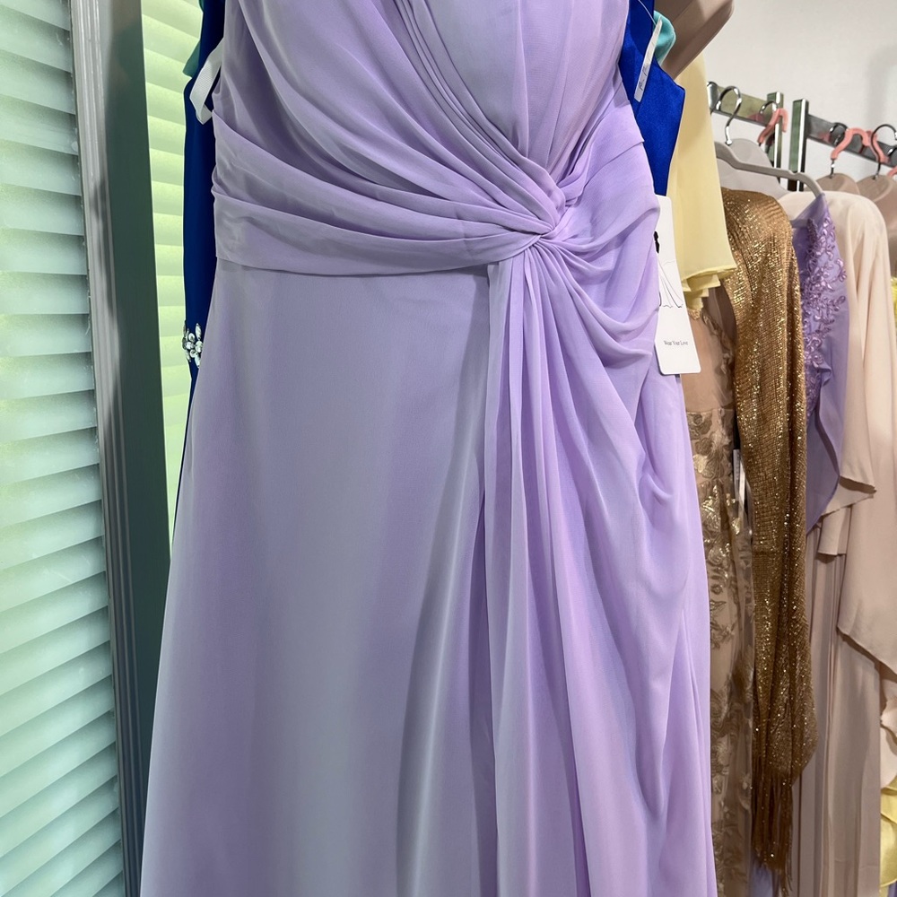 Chic One-Shoulder Lavender Dress